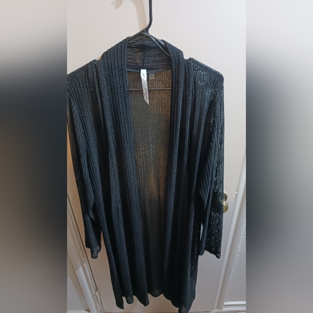 NY collection, Size 3x, see through Open Front Cardigan to wear over clothes